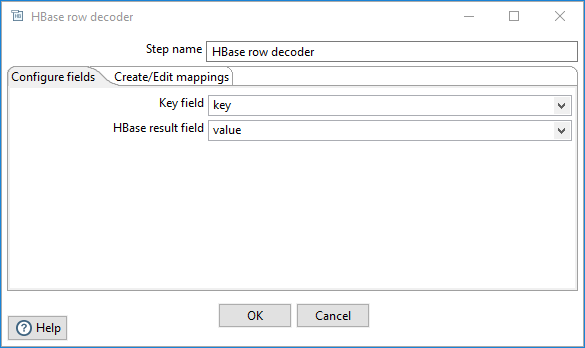 Configure fields tab