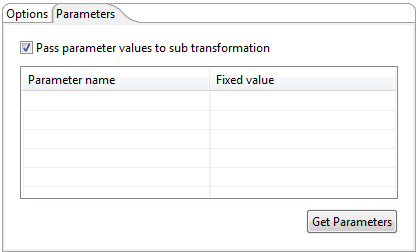 Parameters tab in Single               Threader