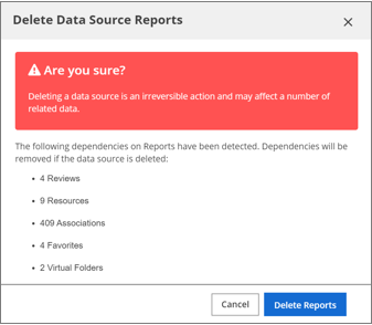 Deleting a data source