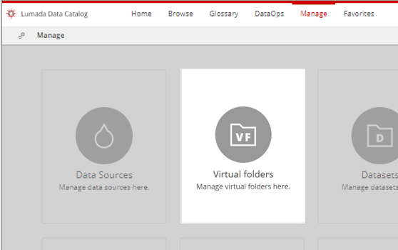 Browse virtual folders in the repository