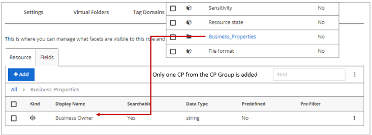 Adding one custom property from a custom          group