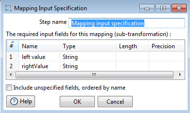 Mapping Samples Mapping Input Specification
