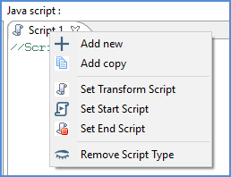 Modified Java Script Value step Script Types dialog