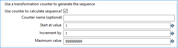 Use a transformation counter to generate the sequence