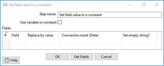 Set field value to a constant