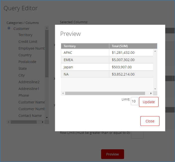 Query Editor        preview
