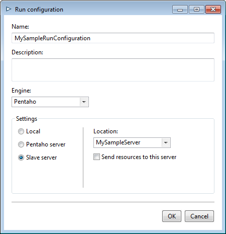 Run Configuration Dialog Box